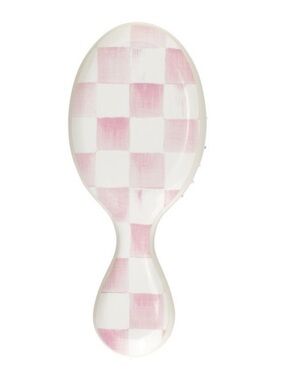 Wet brush x Mackenzie-Childs Mini IntelliFlex Detangler Brush White Pink Check